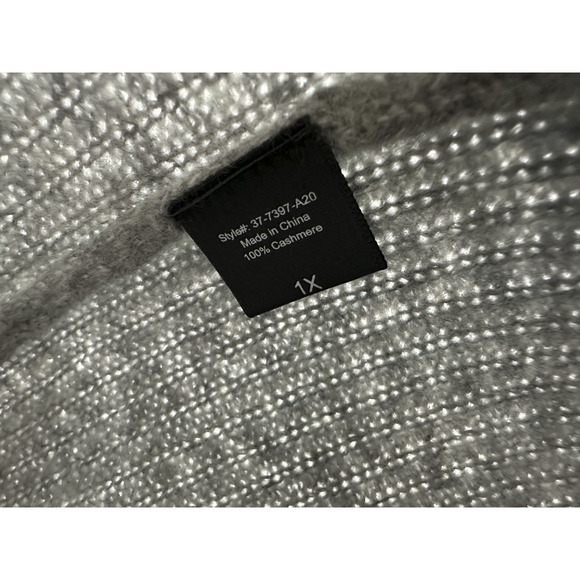 Jenni Kayne Cashmere Cocoon Cardigan Heather Grey Women’s Plus Size 1X Oversized - Picture 8 of 16